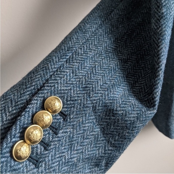J.Crew Campbell wool blazer in blue herringbone size 4 JCREW - Picture 15 of 16